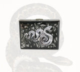 Serpent Cigarette Case in Hand Painted Glossy Metallic Copper Enamel Gothic Victorian Snake with Personalized and Color Options Available