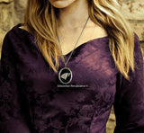 Wolf Pill Box Necklace Inlaid in Hand Painted Glossy Black Onyx Enamel Game of Thrones Inpired Custom Colors and Personalized Options