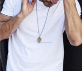 Sea Turtle Locket Inlaid in Hand Painted Metalllic Silver Enamel Nautical Inspired with Personalized and Color Options