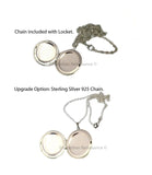 Snarling Lion Locket in Hand Painted Black Enamel and Gold Splash Design Neoclassic Leo Inspired Necklace with Personalized and Color Option