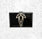 Art Nouveau Credit Card Wallet with Money Clip RFID Blocker Gatsby Inspired with Personalized and Color Options Available