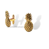 Antique Gold Pineapple Cufflinks Vintage Inspired Tropical Fruit Art Deco Style Cuff Links Vintage Inspired with Set Option