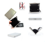 Fleur de Lys Wallet with Accordion Divider Inlaid in Hand Painted Black Enamel RFID Blocker Case with Personalized and Color Options