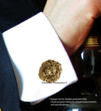 Lions Head Cufflinks Antiue Gold Neoclassic Leo Cuff Links Vintage Inspired Dress Shirts Accessory