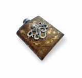 Brass Octopus Flask: Hand Painted Enamel, Personalized Stainless Steel