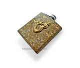 Mermaid Flask Inlaid in Hand Painted Enamel Gold Swirl Design Nautical Fantasy Inspired Custom Colors and Personalized Options Available