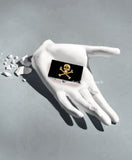 Octopus Pill Box Inlaid in Hand Painted Black with Silver Splash Enamel Kraken Nautical Style with Personalized and Color Options