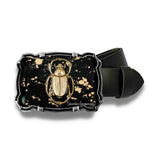Scarab Belt Buckle, Art Deco, Egyptian Beetle, with Assorted Hand Painted Enamel Colors Available