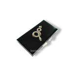 Snake Weekly Pill Box Inlaid in Hand Painted in Glossy Black Enamel Antique Gold Serpent Design with Personalized and Color Options