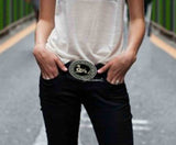 Dragon Belt Buckle Inlaid in Hand Painted Black Onyx Enamel Game of Thrones Inspired with Assorted Colors Available