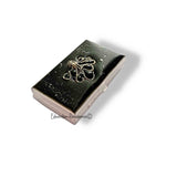 Octopus Pill Box Inlaid in Hand Painted Black with Silver Splash Enamel Kraken Nautical Style with Personalized and Color Options