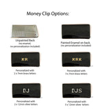 Anchor Money Clip Inlaid in Hand Painted Black Glossy Enamel Nautical Inspired with Personalized and Color Options Available