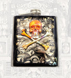 Skull and Crossbones Flask