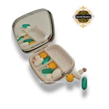 Flowers Oval Pill Box Inlaid in Hand Painted White Opaque Enamel Art Nouveau Inspired Personalized and Color Options Available