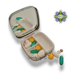Sun and Moon Design Oval Pill Box Art Deco Cosmic Celestial Inspired Personalized and Color Options Available