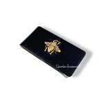 Bee Money Clip Inlaid in Hand Painted Enamel Gothic Inspired Insect with Custom Colors and Personalized Options Available