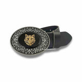 Antique Gold Cat Belt Buckle
