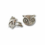 Antique Silver Owl Tie Pin: Vintage Inspired Lapel Brooch