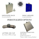 Brass Octopus Flask: Hand Painted Enamel, Personalized Stainless Steel