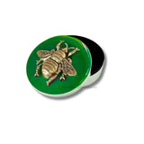 Queen Bee Jewelry Box Inlaid in Hand Painted Black Enamel Art Deco Insect Vintage Style with Personalized and Color Options