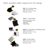 Marie Antoinette Wallet in Hand Painted Black Enamel Renaissance Art Style RFID Blocker Credit Card Case with Personalized and Color Options