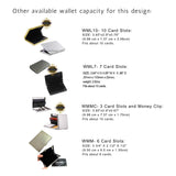 Silver Filigree Wallet in Hand Painted Gray Enamel RFID Blocker Credit Card Case Vintage Art Nouveau Style Personalized and Color Options