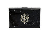 Dragon Credit Card Wallet Inlaid in Hand Painted Enamel Medieval Crest Design RFID Blocker Case with Custom Colors and Personalized Options