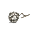 Roaring Lion Head Cufflinks plated in Antique Gold Gothic Victorian Leo Vintage Inspired with Tie Pin and Tie Clip Set Options