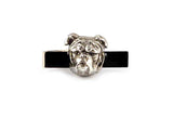 English Bulldog Head Antique Silver Neo Victorian Inspired with Tie Clip and Tie Pin Set Option