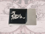 Dragon Large Money Clip Wallet Inlaid in Hand Painted Black Enamel Game of Thrones Inspired with Personalized and Color Options