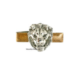 Antique SIlver Lions Head Tie Pin Zodiac Leo Tie Tack Pin with Bar and Chain Vintage Inspired Tie Accent with Cufflink Set Option