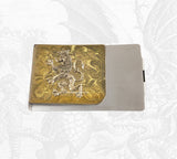 Rampant Lion Large Money Clip Wallet Inlaid in Hand Painted Gold Enamel Game of Thrones Inspired with Personalized and Color Options