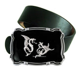 Dragons Large Belt Buckle inlaid in Hand Painted Enamel Game of Thrones Inspired Medieval Buckle Custom Color Option