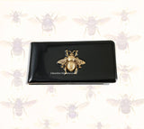 Bee Money Clip Inlaid in Hand Painted Enamel Gothic Inspired Insect with Custom Colors and Personalized Options Available