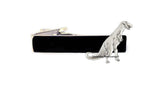 Dinosaur Tie Clip Inlaid in Hand Painted Black Enamel T-Rex Tie Bar Pre Historic Style Custom Colors Aailable