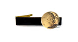 Moon and Stars Cufflinks Disc Shaped Antique Silver Art Nouveau Celestial Inspired with Tie Clip or Tie Pin Set Option