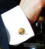 Moon and Stars Cufflinks Disc Shaped Antique Silver Art Nouveau Celestial Inspired with Tie Clip or Tie Pin Set Option