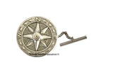 Compass Medallion Nautical Design Antique Silver Brooch Pin