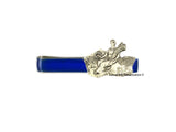 Virgo Tie Bar Clip Inlaid in Hand Painted Glossy Sapphire Blue  Enamel Slide Tie Accent Zodiac Inspired with Personalized and Color Options