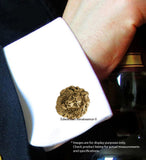 Lions Head Cufflinks Antiue Gold Neoclassic Leo Cuff Links Vintage Inspired Dress Shirts Accessory