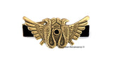 Art Deco Tie Clip Inlaid in Hand Painted Enamel Winged Serpent Egyptian Design with Color Options Available