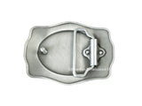 Longhorn Bull Belt Buckle Inlaid in Hand Painted Glossy Black Enamel Western Design Ornate Buckle with Color Options