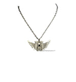 Winged Sun Design Necklace Antique Sterling Silver Egyptian Symbol Jewelry Choose your Chain Length