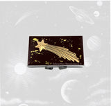 Shining Star Weekly Pill Box Inlaid in Hand Painted Enamel Art Deco Cosmic Design with Personalized and Color Options Available