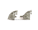 Wolf Head Cufflinks Game of Thrones Inspired Cuff Links with Tie Clip or Tie Pin Set Upgrade Option