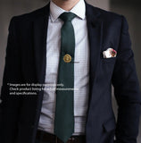 Lions Head Tie Pin with Bar and Chain NeoClassic Zodiac Leo Brooch Vintage Inspired Tie Accent