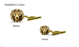 Fierce Lion Head Tie Clip Antique Gold Plating Neo Victorian Leo Accessory Vintage Inspired with Cufflink and Tie Pin Set Options