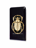 Scarab Money Clip Inlaid in Hand Painted Black Enamel Egyptian Beetle Gothic Inspired Personalized and Color Options Available