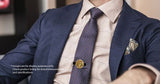 Lions Head Tie Pin with Bar and Chain NeoClassic Zodiac Leo Brooch Vintage Inspired Tie Accent