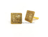 Art Deco Cuff Links Antique Gold Moorish Design Inspired Neo Victorian Cufflinks with Tie Clip and Tie Pin Set Options